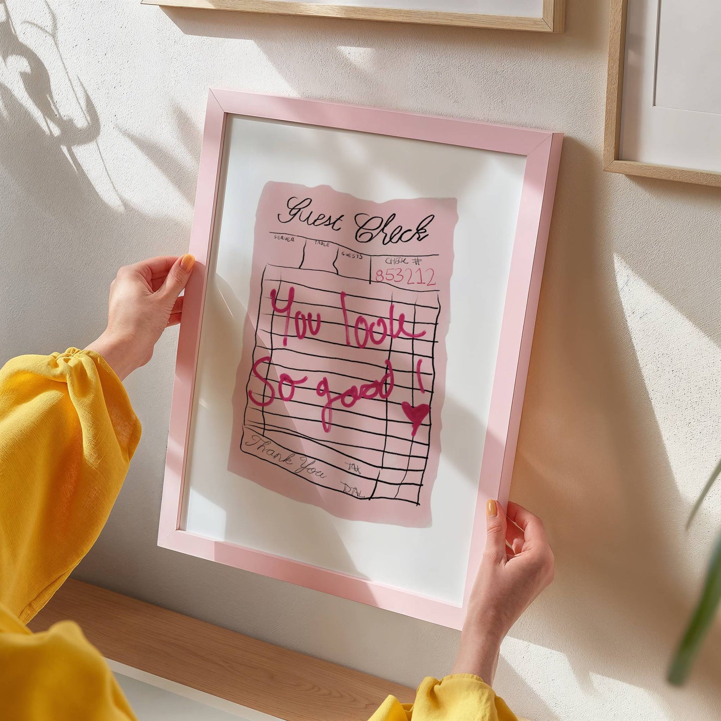Trendy Receipt "You Look So Good" Print - Digital Product