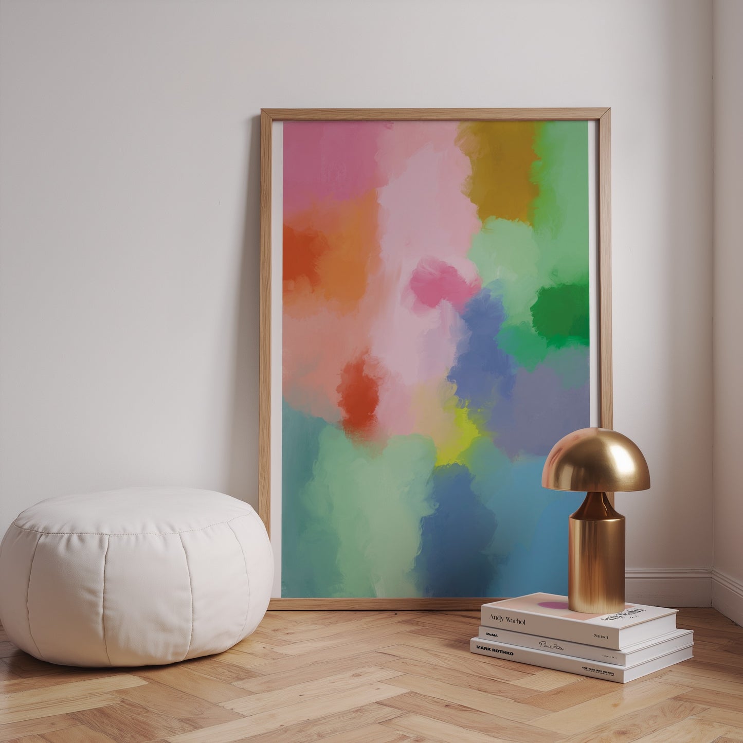 "Colorful Mud" Organic Abstract Wall Art, Modern Colorful Print - Digital Product