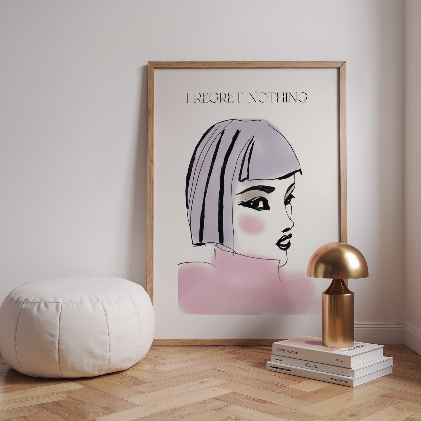"Regret Nothing" Motivational Quote Print - Digital Product