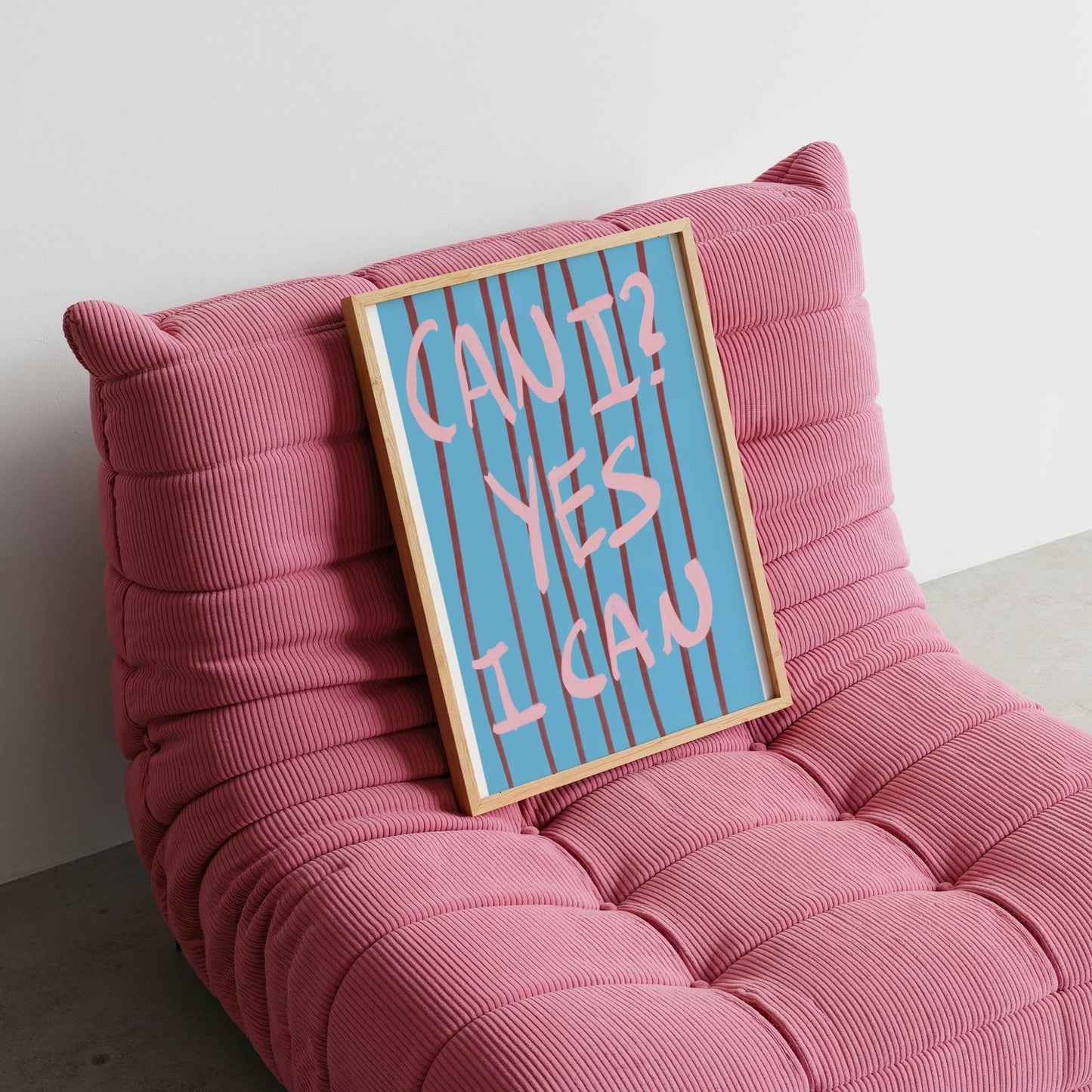 "Yes I Can" Motivational Typography Print - Digital Product