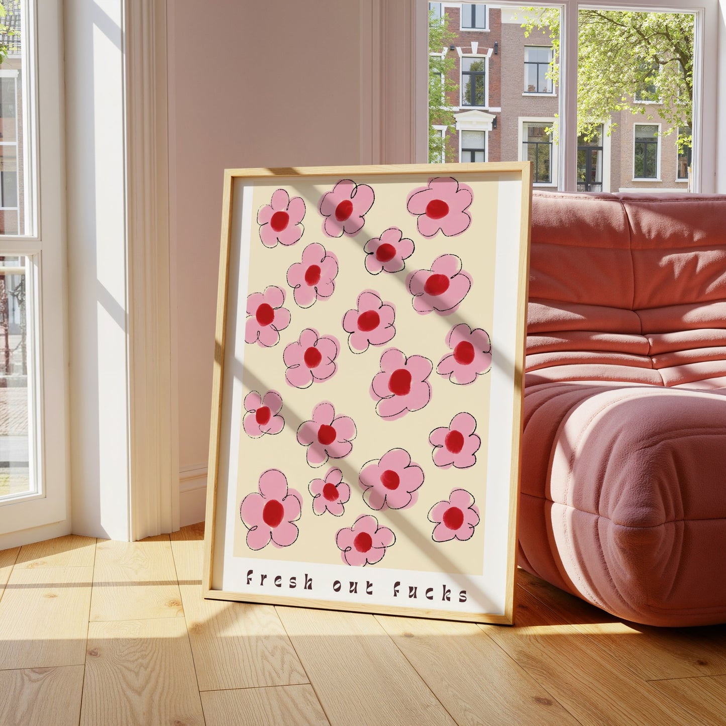 Flowers Doodle with Bold Typography - Digital Product