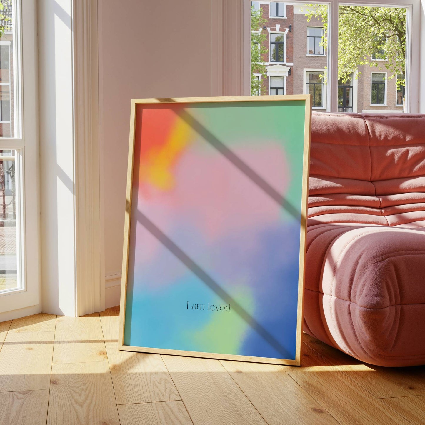 "I Am Loved Print"  Rainbow Affirmation Print - Digital Product