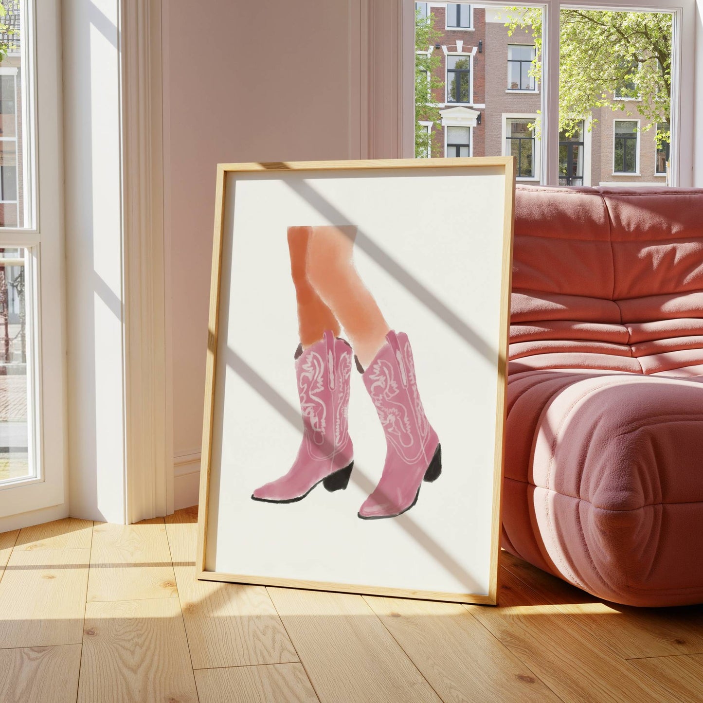 Pink Western Style Cowgirl Boots - Digital Product
