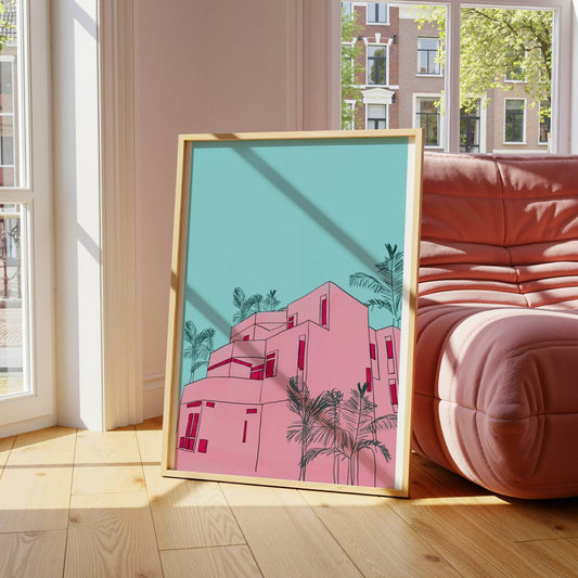 Pink Villa Contemporary Style - Digital Product