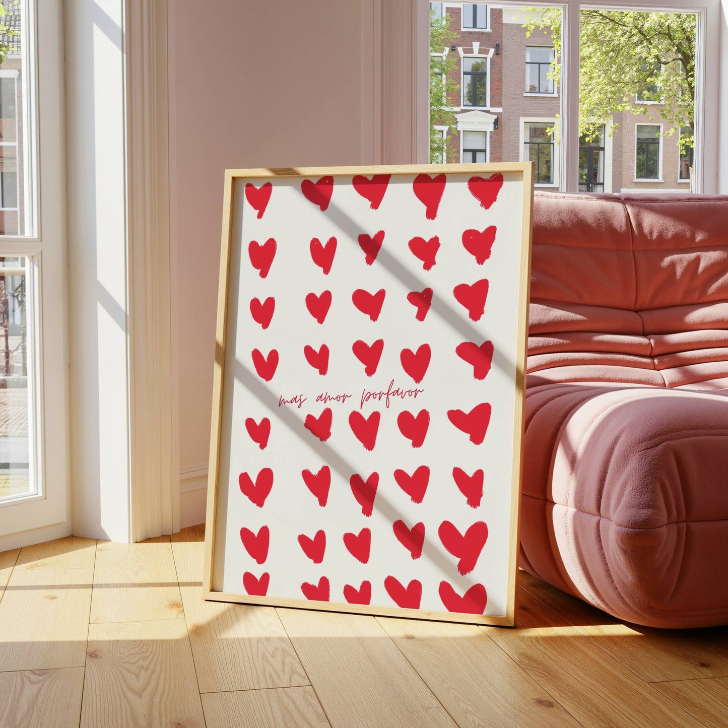 "Mas Amor Por Favor" Heart Typography Print - Digital Product