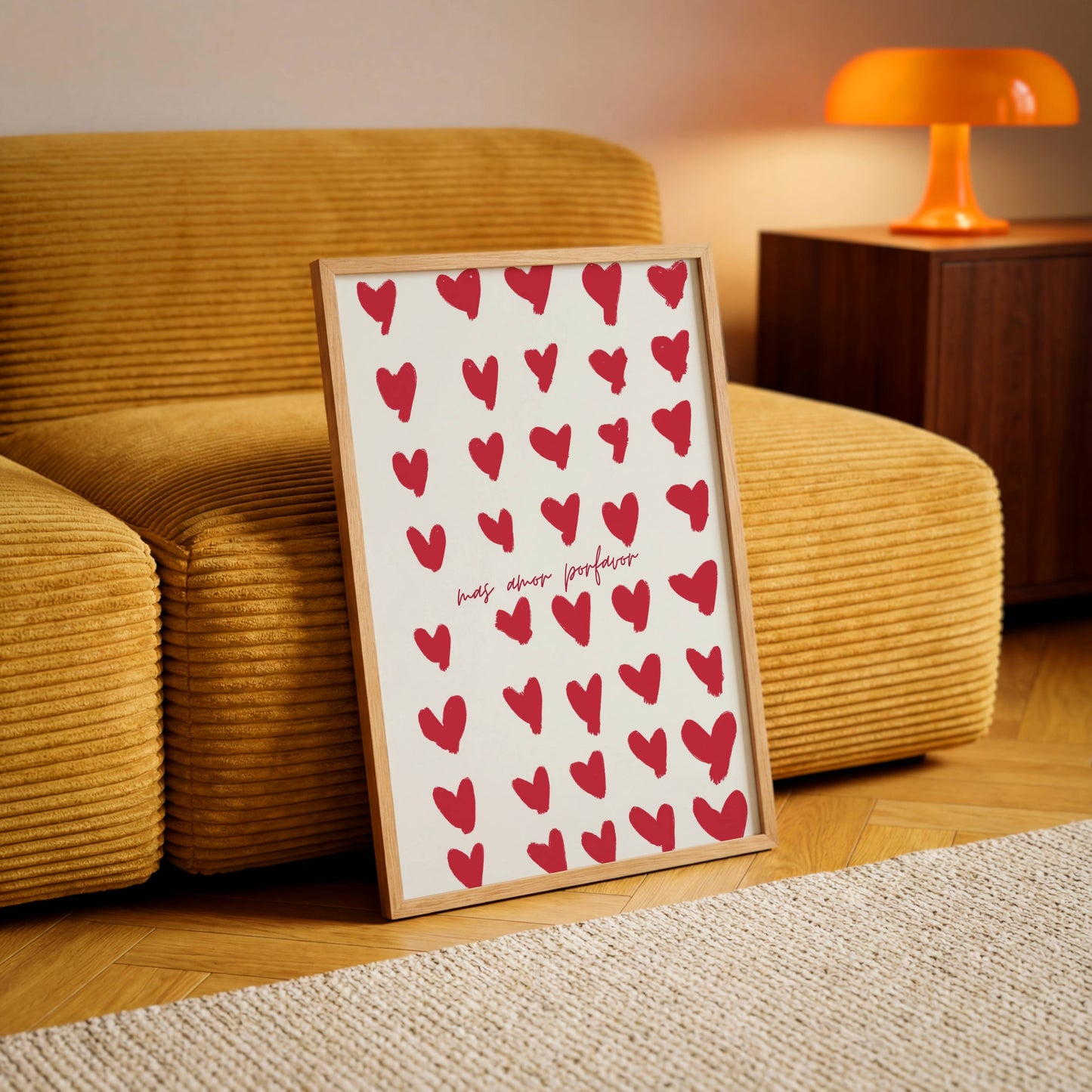 "Mas Amor Por Favor" Heart Typography Print - Digital Product