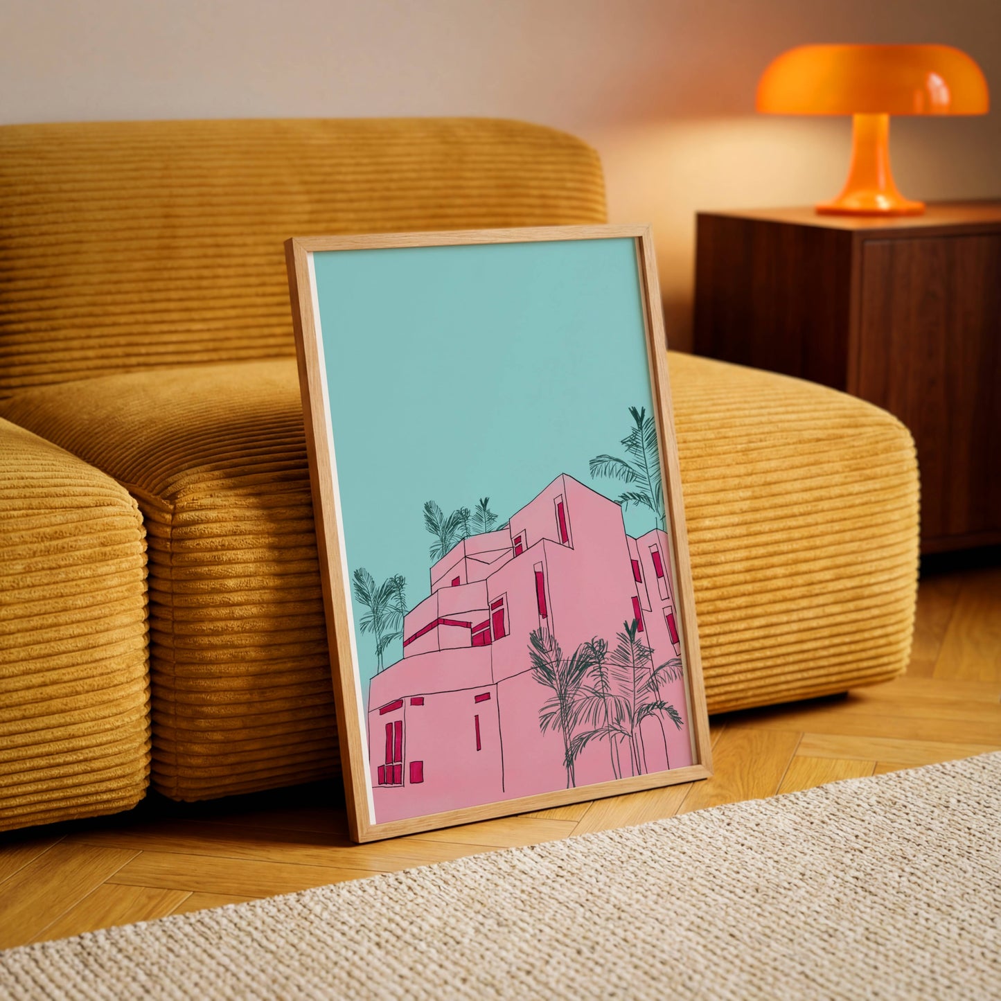 Pink Villa Contemporary Style - Digital Product