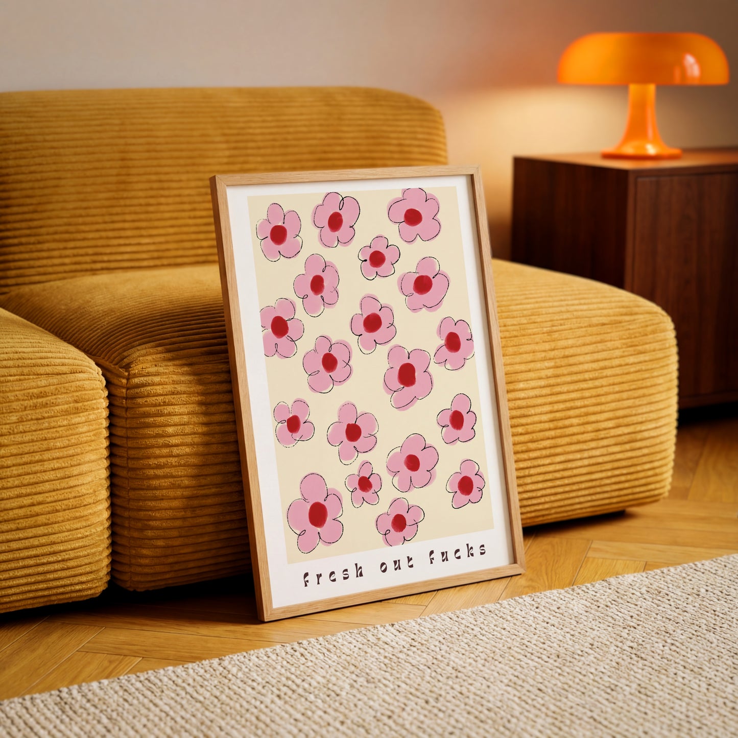 Flowers Doodle with Bold Typography - Digital Product